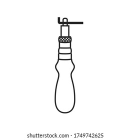 Leather Groover Tool, Leather Making, Equipment, Line Design, UI icon, Vector Icon Symbol Illustration Background