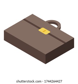 Leather guide case icon. Isometric of leather guide case vector icon for web design isolated on white background