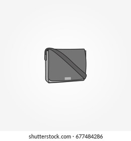 Leather Handbag . Stylish and Elegance Purse. Design Vector Illustration
