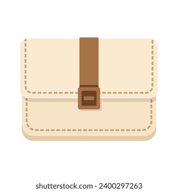 Leather handbag. Women bag and clutch. Feminine modern trendy accessories, textile or leather handbag icon in flat style. Vector illustration