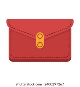 Leather handbag. Women bag and clutch. Feminine modern trendy accessories, textile or leather handbag icon in flat style. Vector illustration