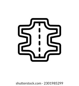 leather icon with black color