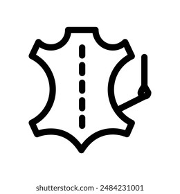 Diseño de icono de cuero en estilo relleno y perfilado