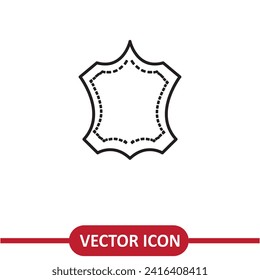 Leather Icon. Fashion Component sign Simple Vector illustration for Websites, Presentation on white background..eps