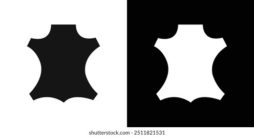 Leather Icon Flat fill set collection