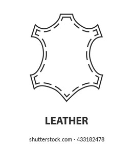 Leather icon or logo line art style. Vector Illustration.