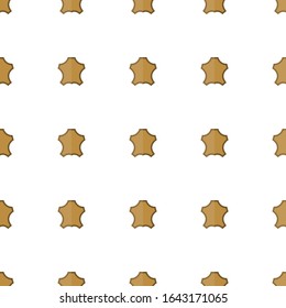 leather icon pattern seamless isolated on white background. Editable flat leather icon. leather icon pattern for web and mobile.