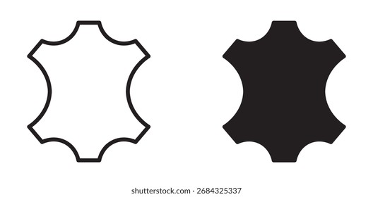Leather icon set. vector illustration .