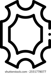 icono de cuero. Diseño De Estilo Lineal Delgado Aislado Sobre Fondo Blanco