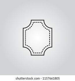 Leather icon vector