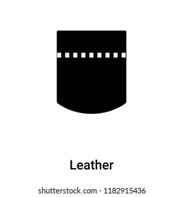 Leather icon vector isolated on white background, logo concept of Leather sign on transparent background, filled black symbol