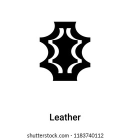 Leather icon vector isolated on white background, logo concept of Leather sign on transparent background, filled black symbol