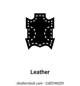 Leather icon vector isolated on white background, logo concept of Leather sign on transparent background, filled black symbol