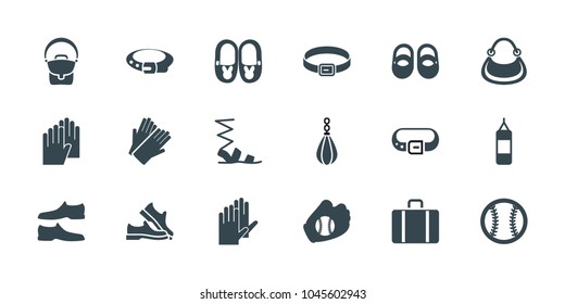 Leather Icons Set 18 Editable Filled Stock Vector (Royalty Free ...