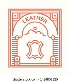 LEATHER AND ILLUSTRATION ICON CONCEPT 