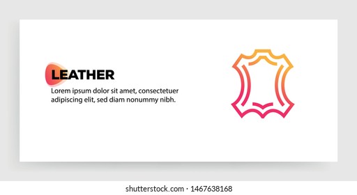 LEATHER AND ILLUSTRATION ICON CONCEPT
