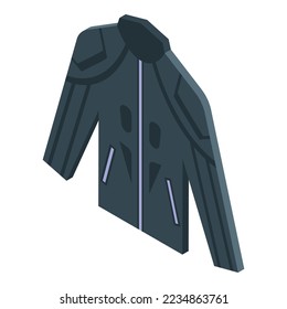 Leather jacket icon isometric vector. Bike equipment. Moto rider