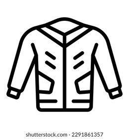 Leather jacket icon outline vector. Biker clothes. Fashion bike