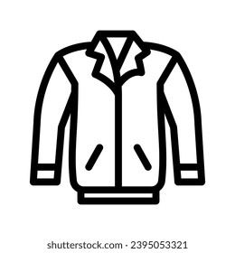 gráfico vectorial de la ilustración de la línea de la chaqueta de cuero. Ilustración de elemento simple gráfico vectorial, adecuado para aplicaciones, sitios web y presentaciones aisladas en fondo blanco