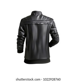 Leather jacket on isolated white background. Vector illustration.