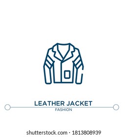 leather jacket outline vector icon. simple element illustration. leather jacket outline icon from editable fashion concept. can be used for web and mobile

