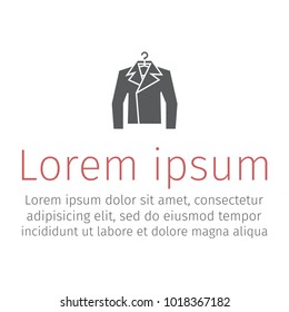 Leather Jacket, rock style, vector icon.