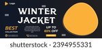 Leather jacket upto sale social media facebook banne design | modern fashion jacket | jacket banner template design | clothing product banner design, promotion clothing instagram template | thumbnail