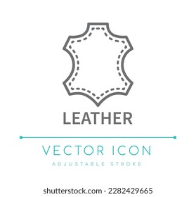 Leather Jewelry Materials Line Icon