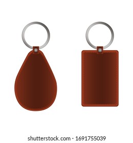 leather key chains two pieces of different shapes