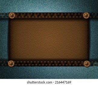 Leather label for denim for your design