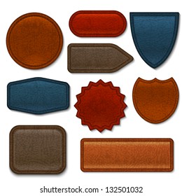 Leather labels collection - eps10