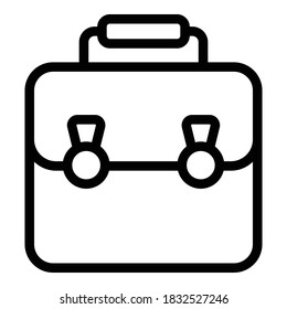 Leather laptop bag icon. Outline leather laptop bag vector icon for web design isolated on white background