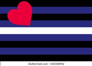 Leather, Latex, and BDSM Pride flag. Vector illustration