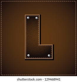 Leather Letter L.