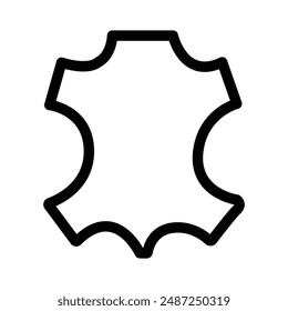 Marca de logotipo lineal de cuero en blanco y negro