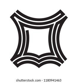 Leather logo icon. Vector recycled leather symbol