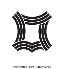 Leather logo icon. Vector recycled leather symbol