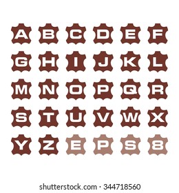 leather logo vector. label of leather. leather icon.