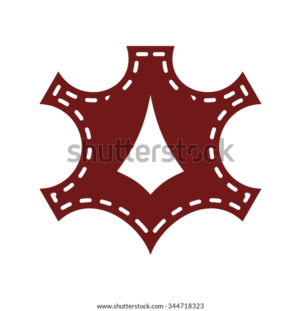 Leather Logo Vector Label Leather Leather Lagervektor (royaltyfri