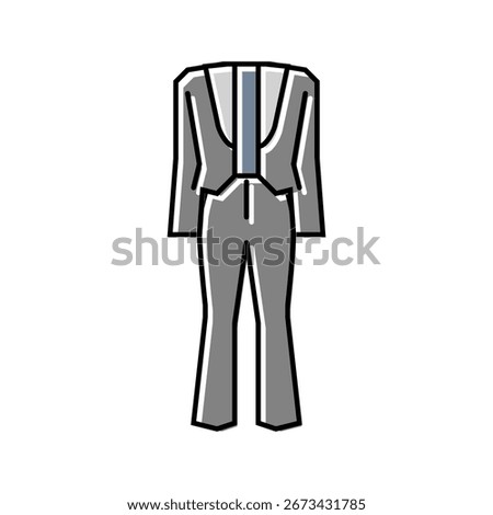leather luxe suit stylish clothes color icon vector. leather luxe suit stylish clothes sign. isolated symbol illustration