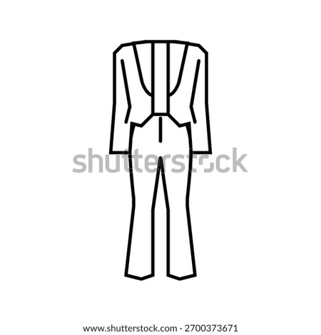 leather luxe suit stylish clothes line icon vector. leather luxe suit stylish clothes sign. isolated contour symbol black illustration