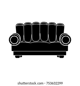 leather luxury sofa icon