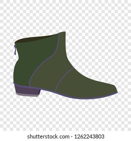 Leather man shoe icon. Flat illustration of leather man shoe vector icon for web design