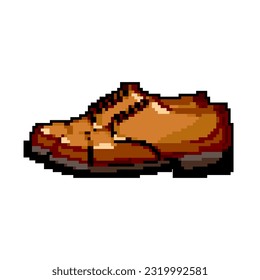 leather man shoes game pixel art retro vector. bit leather man shoes. old vintage illustration