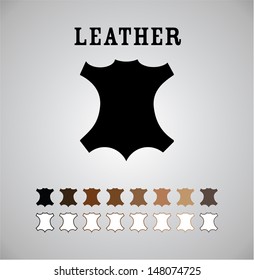 Leather Mark in Different Colors and Outlines 