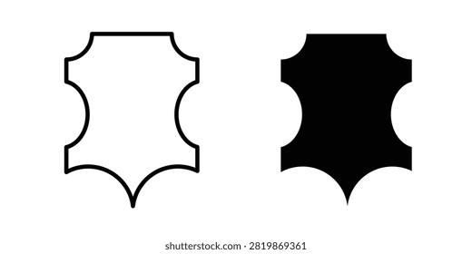 Leather material icon thin line pictogram pack. EPS10