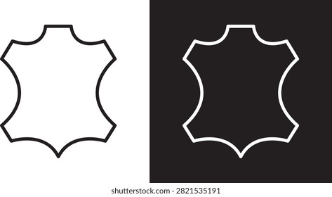 Leather material icon vector line art logo..