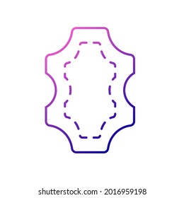 Leather material outline icon. Fabric feature. Different properties of fiber. Gradient symbol. Isolated vector stock illustration