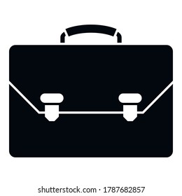 Lederbüros-Koffer-Ikone. Einfache Illustration von LederOffice-Koffer, Vektorsymbol für Webdesign einzeln auf weißem Hintergrund