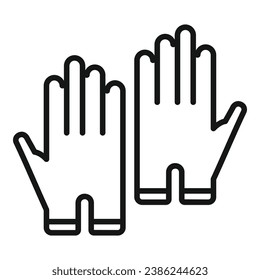 Leather pair of gloves icon outline vector. Craft tailor. Factory design